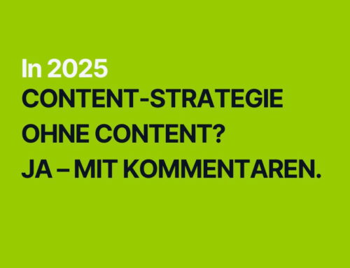 Content-Strategie ohne Content? Ja – Mit Kommentaren.