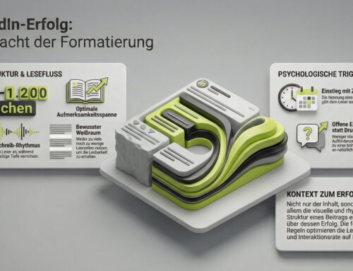 Textposts auf LinkedIn – ein guter Gedanke bringt nichts, wenn die ersten Zeilen ihn verstecken.