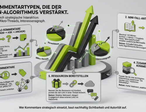 Kommentare auf LinkedIn entscheiden über Sichtbarkeit.