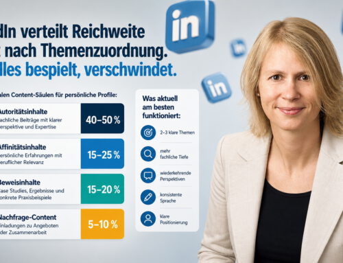 LinkedIn verteilt Reichweite längst nach Themenzuordnung. Wer alles bespielt, verschwindet.