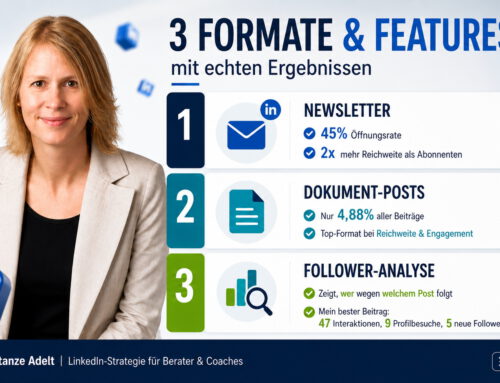 Drei LinkedIn-Funktionen, die 2026 besonders viel Aufmerksamkeit verdienen.